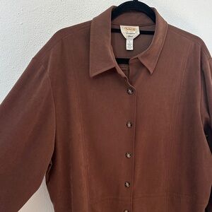 Talbots Chocolate Brown Stretch Blouse